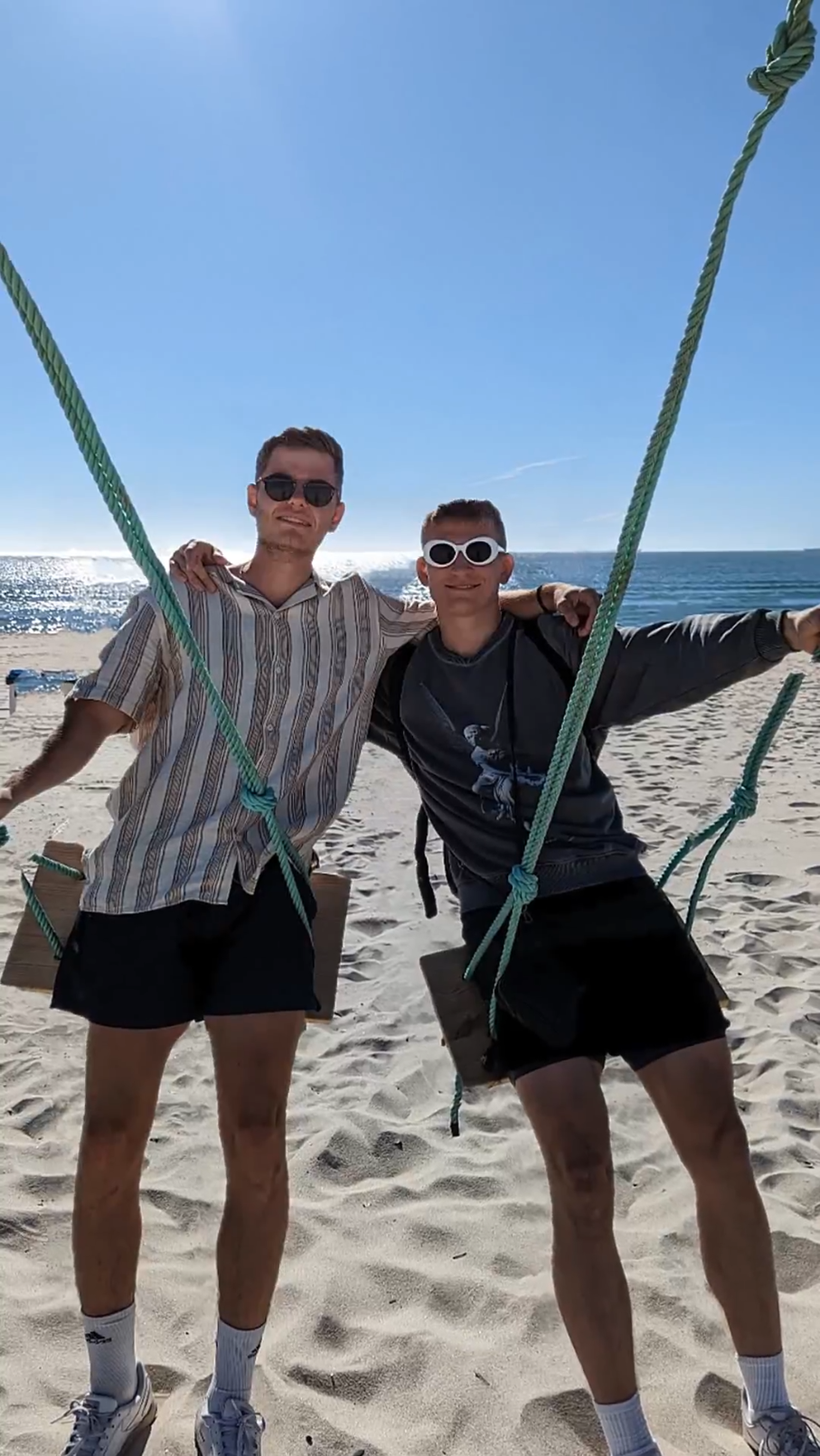 Niko und Max am Strand